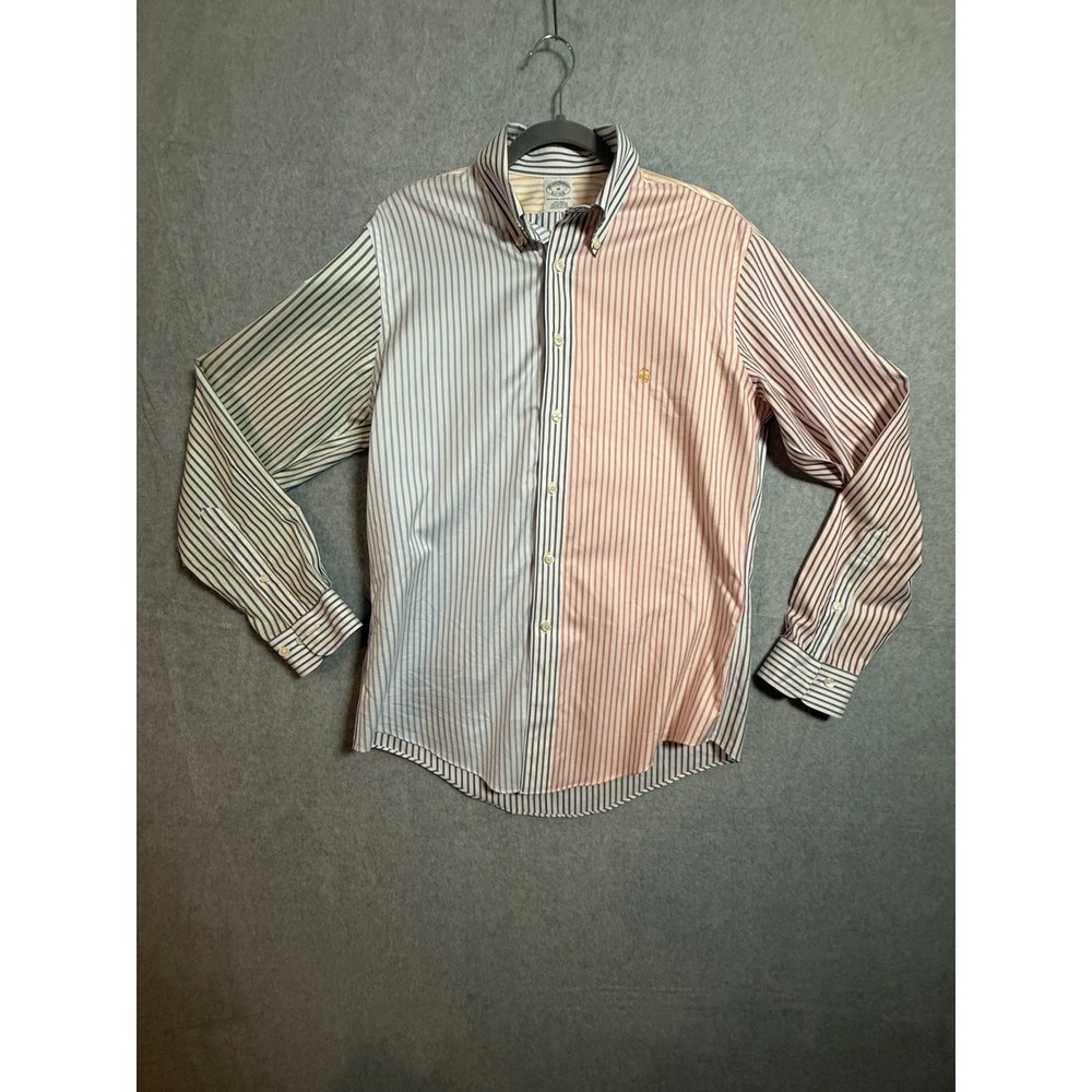 Brooks Brothers Non-Iron Supima Cotton Fun Shirt Multi Color Stripe Mens M